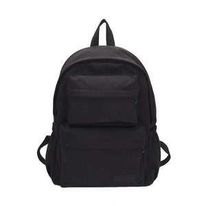 Large-capacity Outdoor Backpack Boys Girls Solid School Bag Female Wear Oxford C