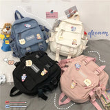 Style Canvas Mini Backpack for Women Travel School Bag