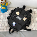 Style Canvas Mini Backpack for Women Travel School Bag