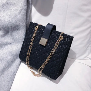 Small Square Crossbody Bag Solid Handbag Women's Shoulder Bag