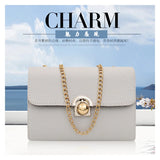 Small Square Bag PU Leather Lychee Pattern Messenger Bag