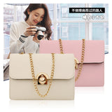 Small Square Bag PU Leather Lychee Pattern Messenger Bag