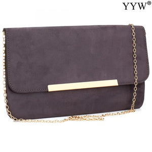 Velvet Shoulder Clutch Bag with Strap for Women Wedding Party
