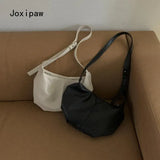 Large Capacity Casual Shoulder Bag Solid Pu Leather Crossbody Bags
