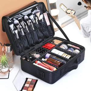 Large Capacity Cosmetic Bag for Travel Outing Professional Makeup Case