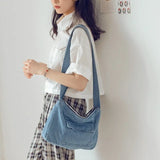 Large Capacity Women Shoulder Bag Street Canvas Casual Handbag