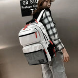Large Men Backpack Women School Bag High College Student Multifunction