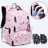 Student School Backpack Printed Waterproof Bagpack Primary School Book Bags