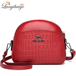Women High Leather Shoulder Messenger Bags Famous Brands Purses and Handbags