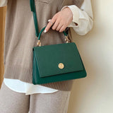 Soft Vintage Square Matte Bag Ladies PU Leather Crossbody Shoulder Bag