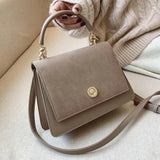 Soft Vintage Square Matte Bag Ladies PU Leather Crossbody Shoulder Bag