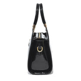 High-End Women's Leather Handbag Bright Shoulder Messenger Bag