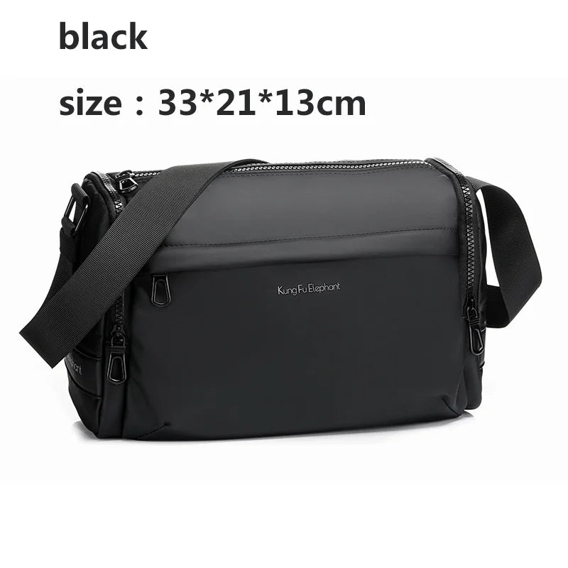 Men Shoulder Bags Travel High Capacity Sling Bag Men Oxford Water Resistant