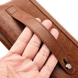 Men's Large Capacity Leather Wallet Phone Pocket Bag