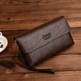Men's Large Capacity Leather Wallet Phone Pocket Bag