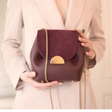Retro Crossbody Bucket Bag Chain Purse