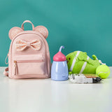 Small Leather Backpack for Women Multi-Function Girls School Bag