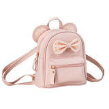 Small Leather Backpack for Women Multi-Function Girls School Bag