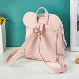 Small Leather Backpack for Women Multi-Function Girls School Bag