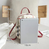 Teenage Girls Plaid Mini Backpack Small Bagpack Female Shoulder Bag