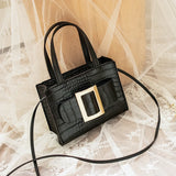Crocodile Pattern Small Square Bag Women Handbags Shoulder Messenger Purses