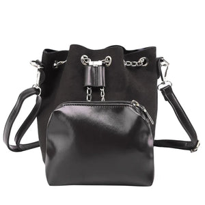 Mini Crossbody Handbags Bucket Bag Small Tassel PU Leather Women