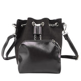 Mini Crossbody Handbags Bucket Bag Small Tassel PU Leather Women