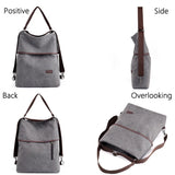 Retro Canvas Women's Backpack School Rucksack Anti-Theft Bag