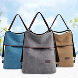 Retro Canvas Women's Backpack School Rucksack Anti-Theft Bag