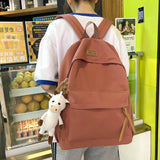 Nylon Student Schoolbag Waterproof Backpack Outdoor Travel