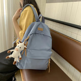 Nylon Student Schoolbag Waterproof Backpack Outdoor Travel