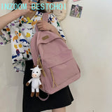 Nylon Student Schoolbag Waterproof Backpack Outdoor Travel