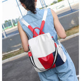 PU Leather Women Backpack Anti-Theft Travel Backpack Large Capacity