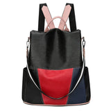 PU Leather Women Backpack Anti-Theft Travel Backpack Large Capacity