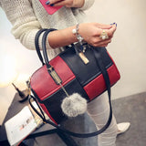 Hairball PU Leather Top-handle Bags Large Tote Bag
