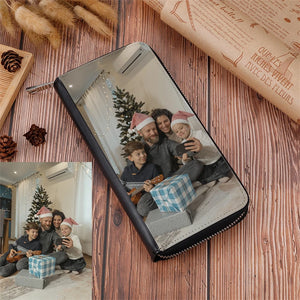 Custom Photo Single-sided Print Zipper Clutch Bag DIY Women Wallet