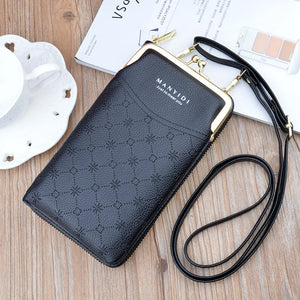 Phone Pocket Bag Over The Shoulder PU Leather Messenger Crossbody Bags For Women