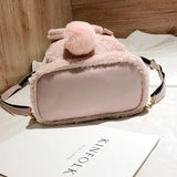 Pink Bunny Ears Backpack Harajuku Student School Bag