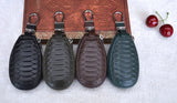 Leather Car Key Case Zipper Pouch