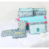 6pcs Double Zipper Waterproof Travel Bags Set
