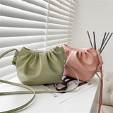 Women Mini Cloud Bag Tassel Messenger Shoulder Bag