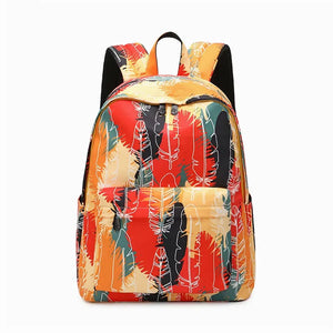 Printed Backpack Female Student School Bag Casual Anti-Theft Computer Backpack