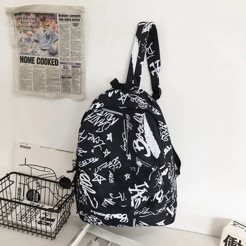 Nylon Water Backpack Men Large Capacity Schoolbag For Girl