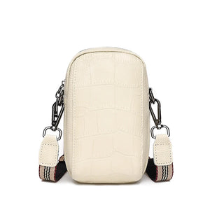 100% Leather Women Shoulder Bag Mini Female Mobile phone bag