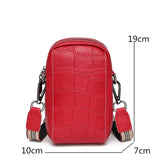 100% Leather Women Shoulder Bag Mini Female Mobile phone bag