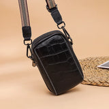 100% Leather Women Shoulder Bag Mini Female Mobile phone bag