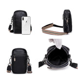 100% Leather Women Shoulder Bag Mini Female Mobile phone bag
