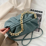 Women's Pu Leather Chain Shoulder Bag Crossbody Bags for Women