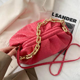 Women's Pu Leather Chain Shoulder Bag Crossbody Bags for Women