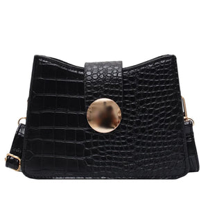 Retro Crocodile Pattern Shoulder Bags For Women PU Leather